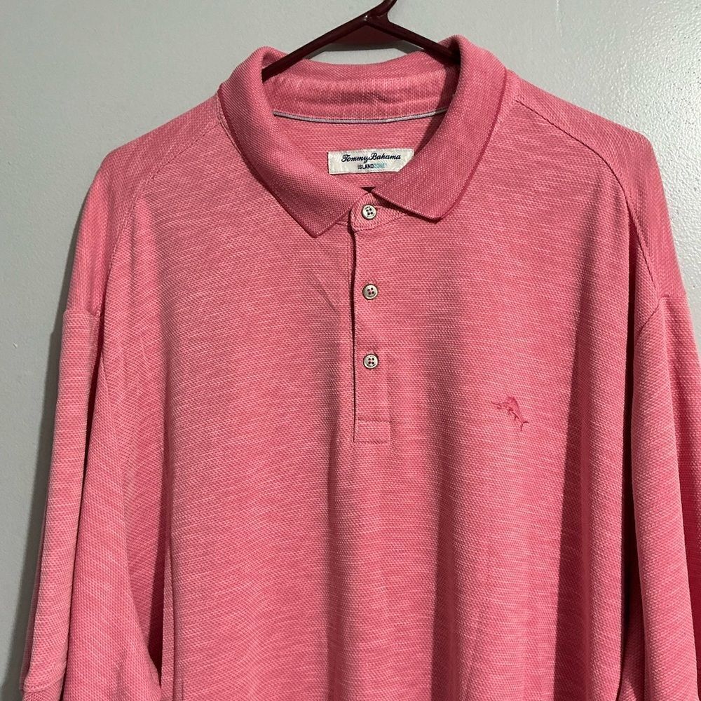 Tommy Bahama Big & Tall Palm Coast Island Zone Polo Raspberry Wine size 2XL